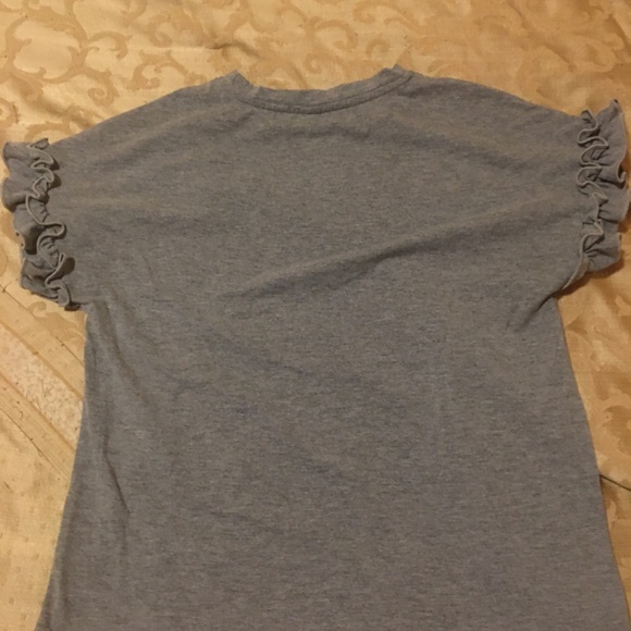 Grey Ruffle Shein T-Shirt XS/S/Teen - Picture 4 of 4